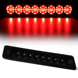 LED Tinted Third 3rd Tail Brake Light High Mount Stop Lamp Compatible with Ford Mustang GT LX 2Door w/Spoiler 87-93