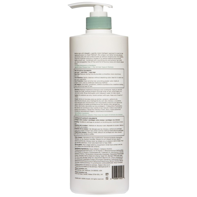 Unwash Bio-Cleansing Conditioner - Gentle, Hydrating Co-Wash Cleansing Conditioner, Sulfate