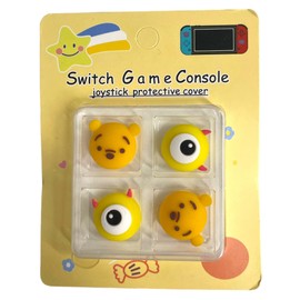 Prysm Gaming Winnie & Cyclops Pack of 4 Rubber Thumb Grips Caps Covers Compatible With Original Switch Joy-Con OLED Switch Joycon & Switch Lite