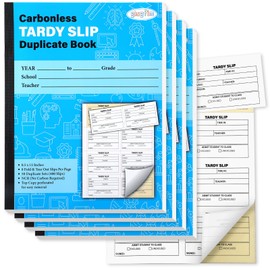 gisgfim Tardy Slip Book with Carbonless Duplicates in Easy Removal Fold and Tear Tardy Slips Per Book Register Copy Notebook for Student Late Arrivals School Supplies Teacher 400 Pcs/Pad (4 Pads)