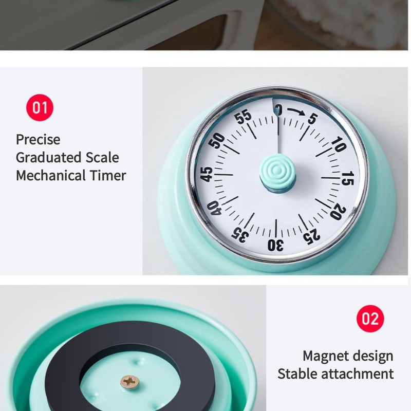 Tissting Mechanical Kitchen Timer, Countdown Timer Visual Timer Management Cooking