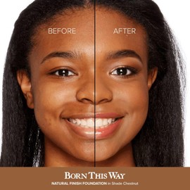 Too Faced Born This Way Natural Finish Longwear Liquid Foundation | Medium-To-Full Coverage | Hydrating + Oil Free, 1.01 fl. oz., Chestnut