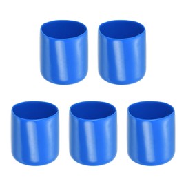 Rebower 5 Pack Screw Thread Protector Cover Rubber End Caps, [for Screw, Bolt, Rod End Cap] - 1"(25mm) ID/Blue