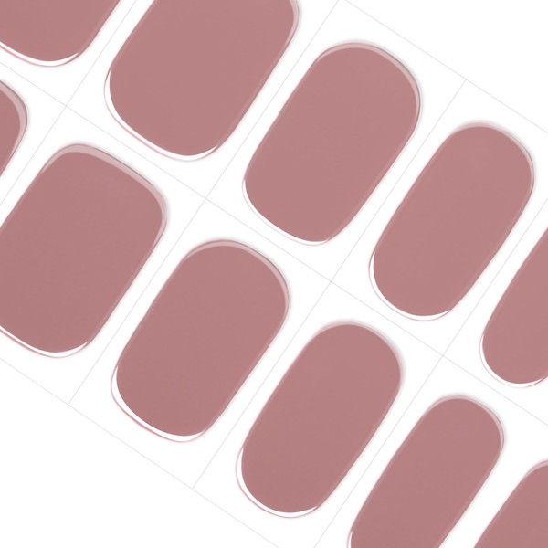 DANNI & TONI Semi Cured Nail Stickers (Ivresse) Nude Solid Color Gel Nail Strips 28 Stickers