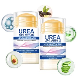 2pcs Urea Foot Cream 60 Percent - Urea Foot Cream - Cracked Heel Repair Creams Plus 2% Salicylic Acid - Foot Moisturiser for Cracked Heels and Dry Skin - Skin Care Hands & Feet