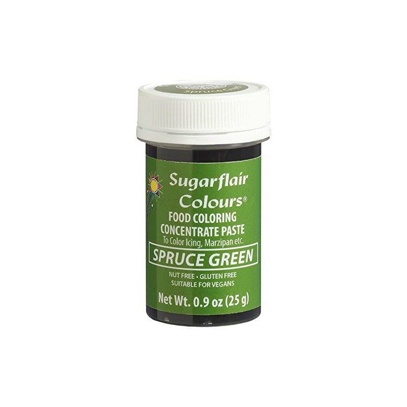 Sugarflair Food Coloring Concentrate Paste, 25 Grams Spruce Green