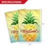 Anley Double Sided Premium Garden Flag, Cartoon Pineapple Welcome Spring