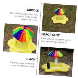 Hohopeti Large Pool Float 4 Cup Holders Inflatable Drink Holder Cooler Hot Tub Tray Sun Umbrella