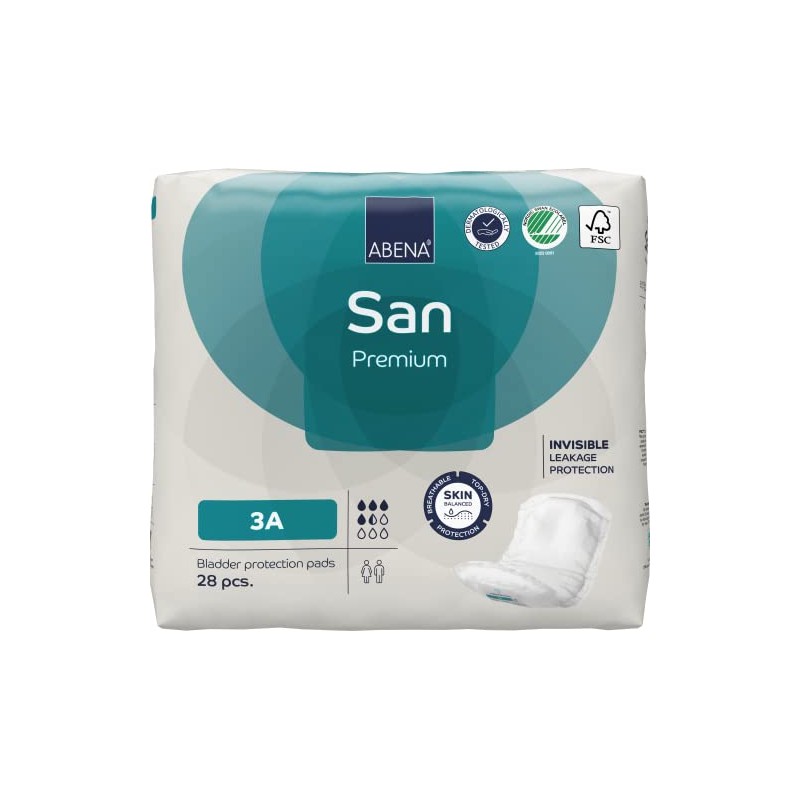 Abena San Premium Incontinence Pads, Light Absorbency, (Sizes 1 to