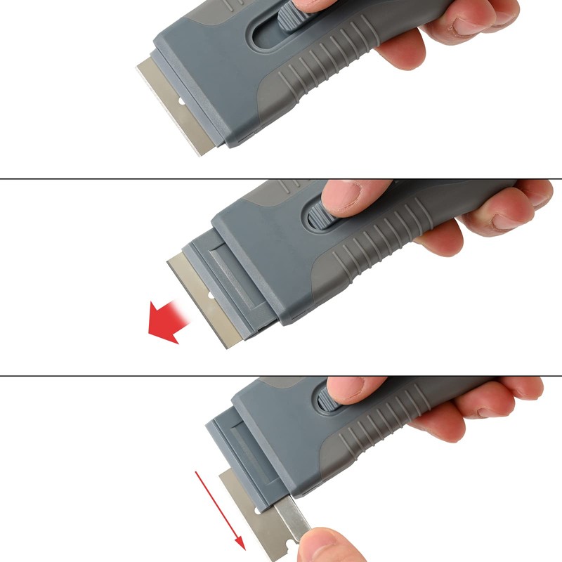 EHDIS Car Sticker Remover Glass Cooktop Razor Scraper with 10pcs