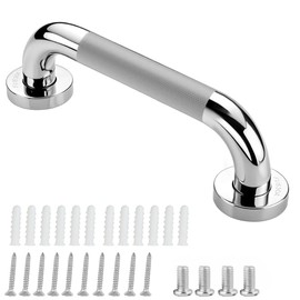 Bathroom Grab Bar, Non-Slip Bathroom Grab Bar, 304 Stainless Steel Bathroom Grab Bar, Safety Handle, Indoor/Outdoor Grab Bar for Kitchen, Bedroom, Bathroom, Shower and Stairs (25 cm, 1 Piece)