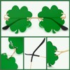 YunSchauen Sunglasses Women's Green, Four Leaf Clover Glasses Metal Frame