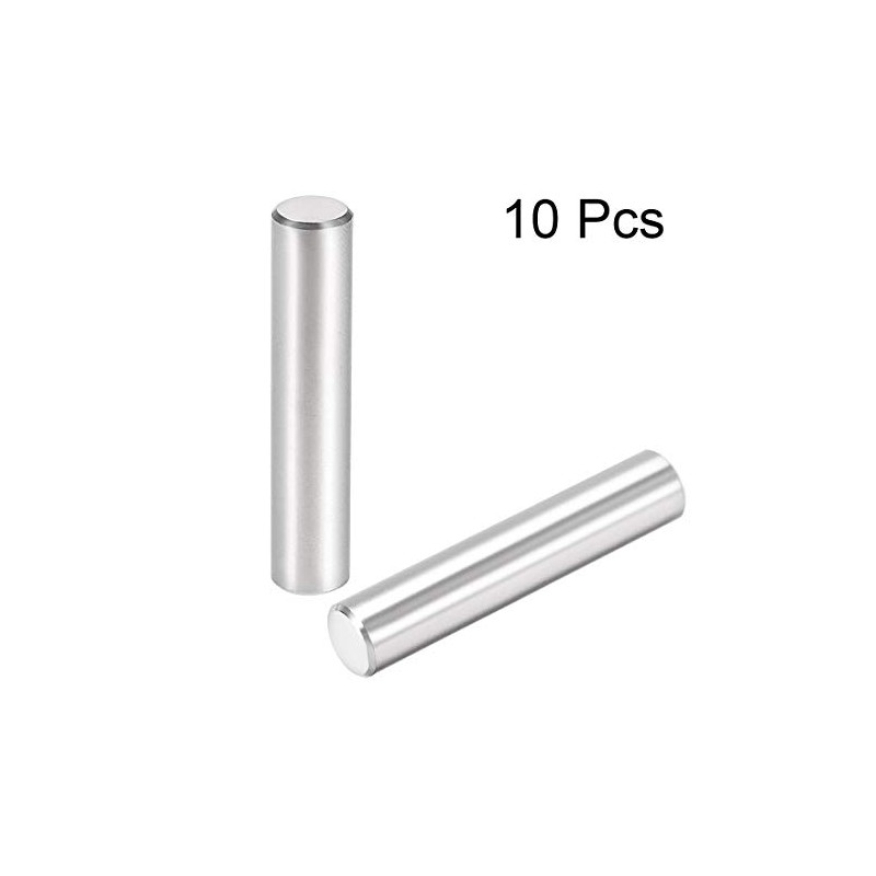 sourcing map 10Pcs 8mm X 40mm Dowel Pin 304 Stainless