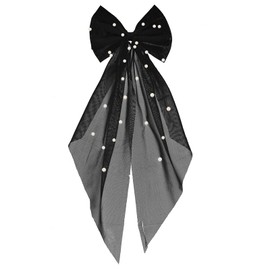 Veil Bridal Hair Bow JGA Veil Pearls Bridal Veil Wedding Bridal Veil Bridesmaids Like Brides Become Bachelorette Party Decorations Black Butterfly Hair Clips Women Girls