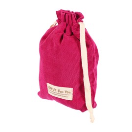 PATIKIL Soft Drawstring Lens Case, 9.84"x6.69"x0.24" Drawstring Lens Pouch, Camera Protective Handbag for Nikon DSLR Camera Lens, Rose Red