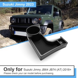 Coleya Centre Console Storage Box Compatible with Suzuki Jimny JB64 JB74 2018-2024 (AT), Jimny Accessories Armrest Organiser, Jimny Centre Armrest Glove Box with Non-Slip Mat (Black)