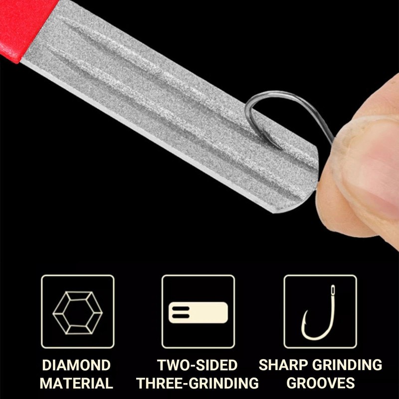 V-Groove Dart Sharpener, Diamond Grinding File for Darts & Fishing