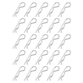 PATIKIL M2.5 x 45 mm Cotter Pin Assortment Kit, 30 Pcs Heavy Duty R Clips Hardware Pin Carbon Steel Spring Fasteners Hitch Pin for Trailer Locking Lawn Mowers Truck, Silver Tone