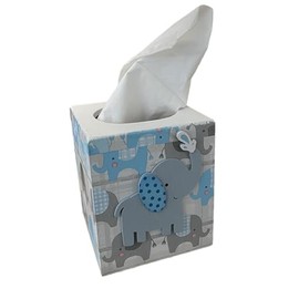 Elephant tissue box for baby room -How about this: A cute and playful elephant-themed tissue box that would be a perfect addition to a baby's room decor