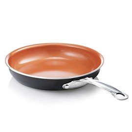 Gotham Steel 11â Non Stick Fry Pan Titanium and Ceramic Copper Coating, Dishwasher, Metal Utensil and Oven Safe