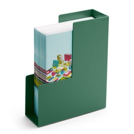Poppin Magazine Holder - Durable Hard Plastic Magazine and File Organizer, Lacquer-Like Finish, Desk Organizer, Multiple Colors Available (Sage)