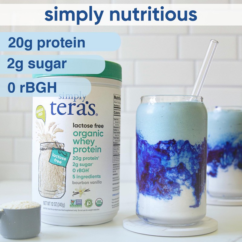 Simply tera's Lactose Free Organic Whey Protein Powder - Lactose