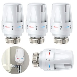 ZiYuya Temperature Control Valves Thermostatic Valve Head, TRV M30x1.5 Thermostatic Radiator Head Radiator Automatic Standard Radiator Valves Replacement Fixed Head (1)