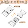sourcing map 2 Pcs Metal Quick Side Release Buckle, 14mm/0.6"