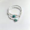 Dishowme Turquoise Starfish Anklet Bracelet 3 Pieces Bohemian Beads Anklet
