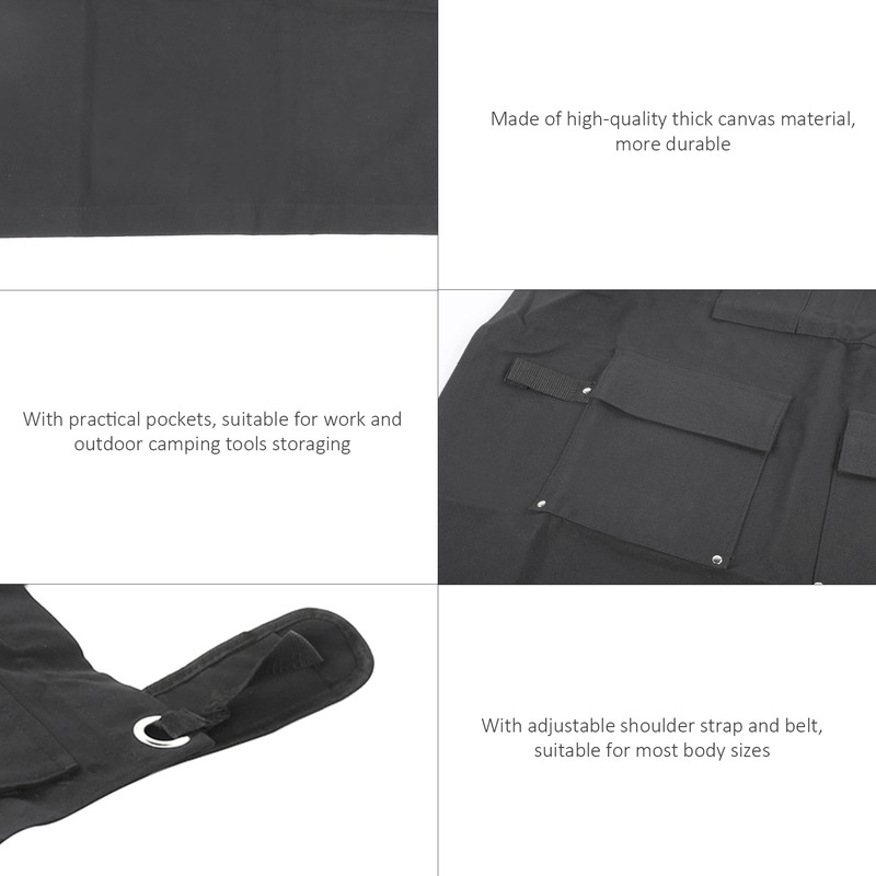 Outdoor Camping Utility Working Canvas Apron Tool Storage Apron with