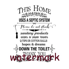 11x14 THIS HOME USES A SEPTIC SYSTEM PLEASE DO NOT FLUSH ITEMS QUOTE PHOTO