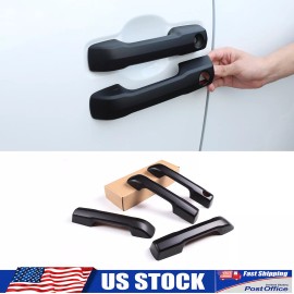 Ynei 4Pcs Matte Black Exterior Door Handle Trim Cover Set Fit For Tundra 2022-2025