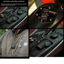 YASHALY Keychain for Men,Military-Uniform Car Keychains Women Tactical Keyring Airsoft Vest Backpack Bag Charm Ornament Gift, Black, mini