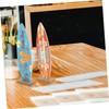 UKCOCO Set of 4 Wooden Surfboard Table Signs 8.3" Summer