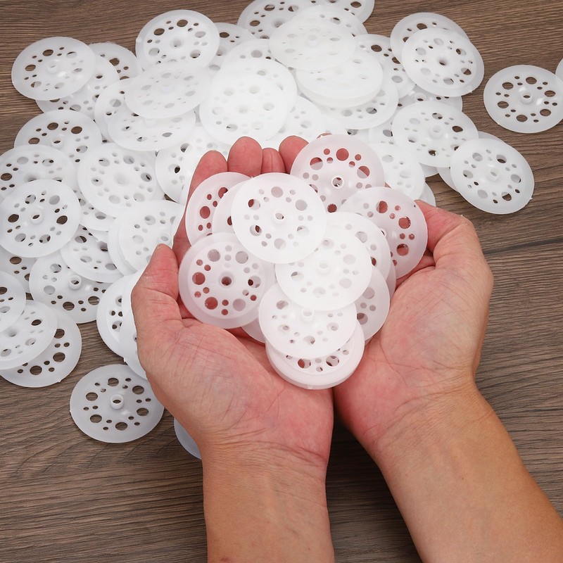 PATIKIL 46mm Plastic Washers, 200 Sets Plastic Insulation Washers Foam