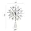 TZSSP Tree Topper Metal Silver Star Snowflake Treetop Festive Party