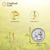 10K Yellow Gold Fine Mini Dangling Initial A-Z Charm 1/2"