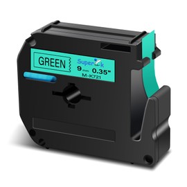 USUPERINK Compatible for Brother P Touch M Tape M-K721 MK721 M721 M-721 9mm 3/8 Inch 0.35'' Green Label Tape for PT-M95 PT-70BM PT-90 PT-80 PT-65 PT-70 PT-70SR PT-85 Label Maker Tape Black on Green