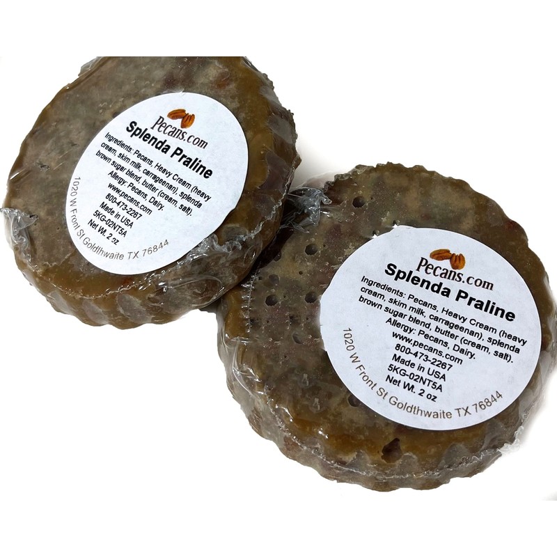 Pecans.com Texas Pecan Praline Candy Sweetened with Splenda Brown Sugar