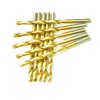 10PCS, 3/8", Titanium Coated Twist Drill Bits
