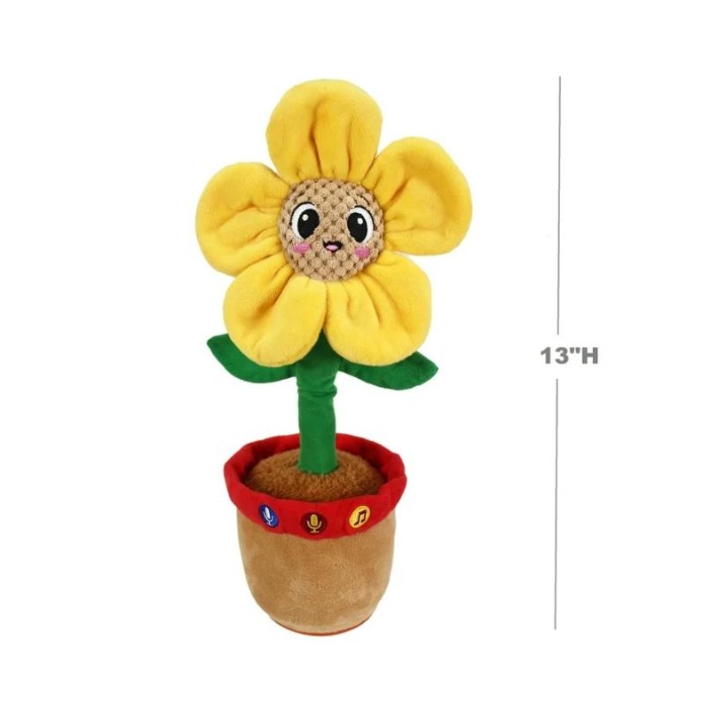 Spark Create Imagine Learning Bilingual Talking and Dancing Plush Sunflower,