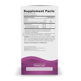 Nordic Naturals Postnatal Omega 3 Sabor Limón 1120 mg de Omega 3 con 1000 UI de Vitamina D3 por Porción 60 Cápsulas Blandas 30 Porciones Suplemento Alimenticio para Mamás Aceite de Pescado No GMO