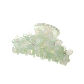 VingTAINE Hair Claw H7781-MI- Hair Clip, Flower, Marble, Small Flowers, Clear, Hair Accessories, Adult Casual, Gift