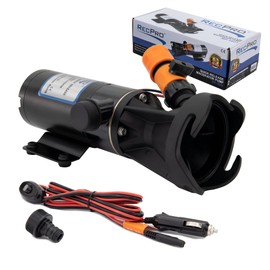 RecPro RV 12 Volt Macerator Pump | Portable 12GPM Sewage Waste Grinder | Dump Pump with Flexible Impeller for RVs, Motorhomes, and Campers