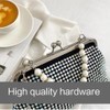 TQUXNGA Crossbody Bag, Purse, Handbag, Purse with Detachable Chain, Pearl