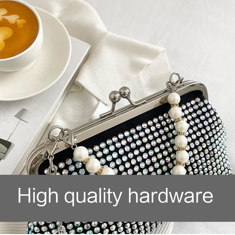TQUXNGA Crossbody Bag, Purse, Handbag, Purse with Detachable Chain, Pearl