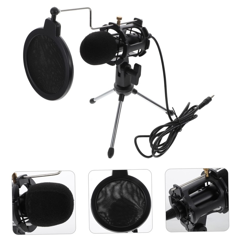 Operitacx 1Satz Gaming Mikrofon Kondensatormikrofon mit Stativ Schockmontage für PC