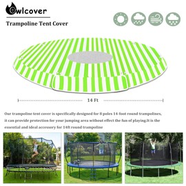 Owlcover Trampoline Tent Cover for 14 Ft Round Trampolines, Outdoor Anti-UV Shade Cover with Detachable Shoe Bag,Top Replacement Cover Only