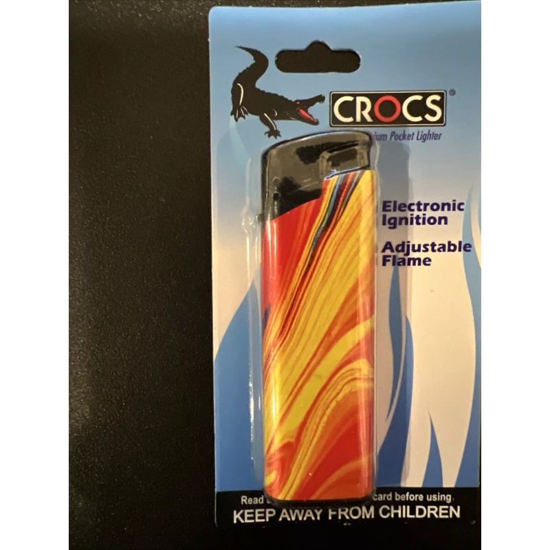 ORANGE Crocs Premium Pocket Animal Tiger Print Lighter