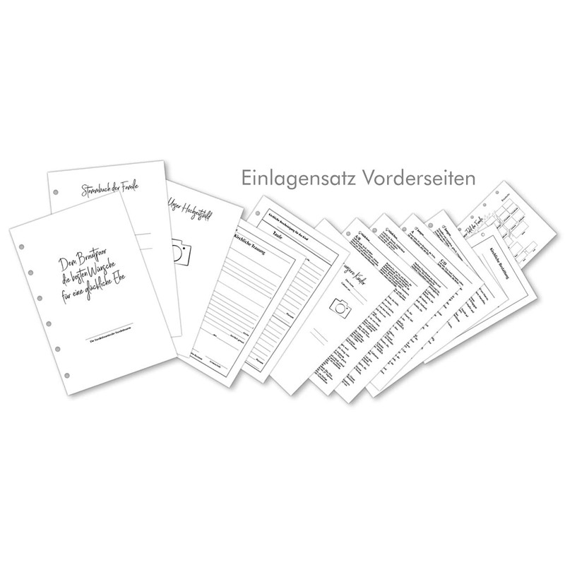Anneaux Wedding Spine Book Blue with Insert